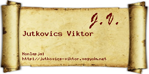 Jutkovics Viktor névjegykártya